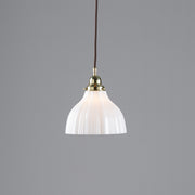 Railway Large Cloth Cord Suspension, Polished Brass