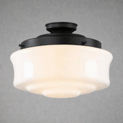 Elwood 12'' Opal Gloss Glass Batten Fix - Patina