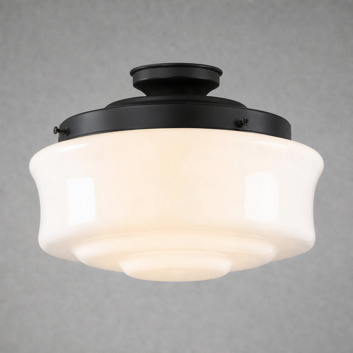 Elwood 12'' Opal Gloss Glass Batten Fix - Patina