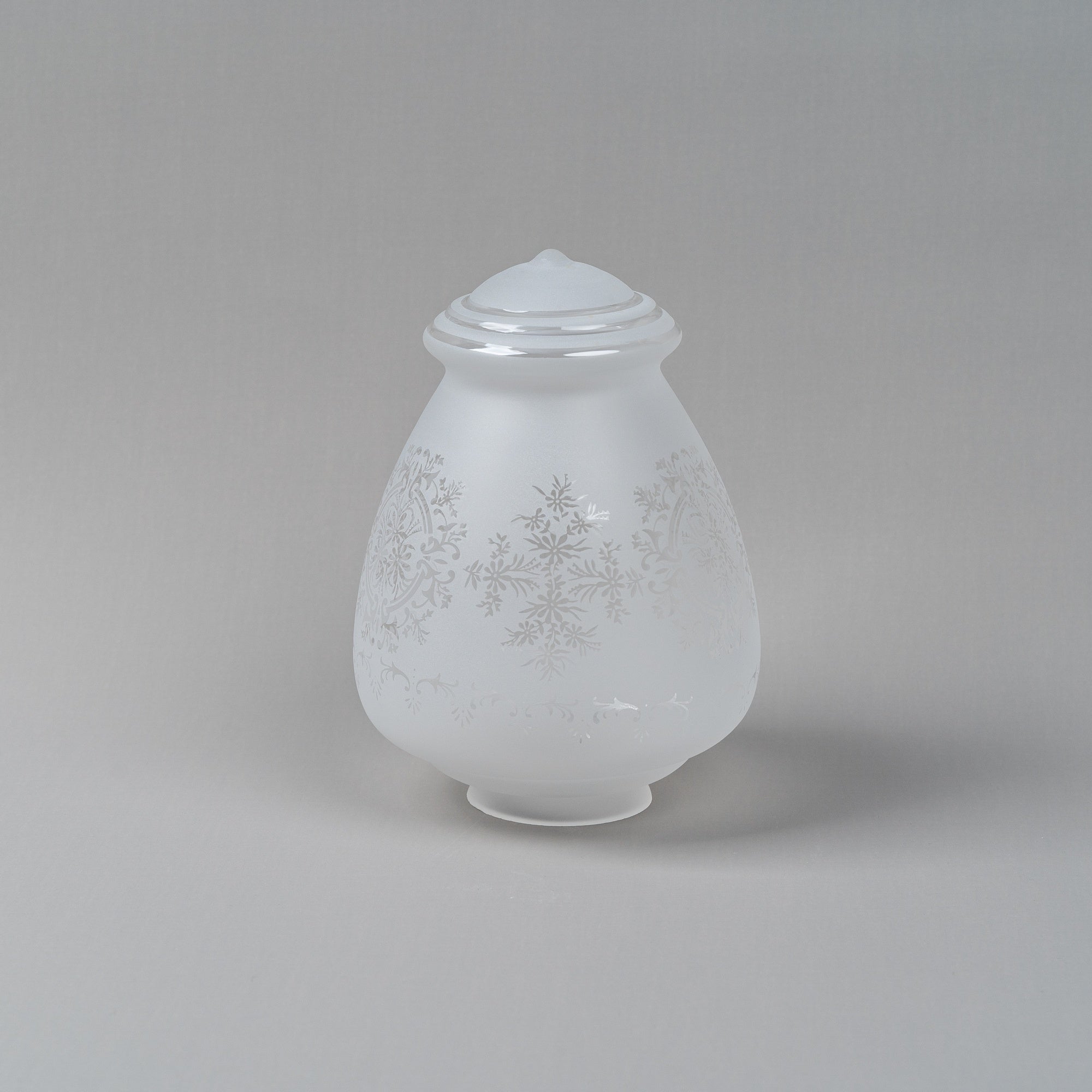 Cambridge Small Glass Shade 3 1/4" Fitter, Frost Etch