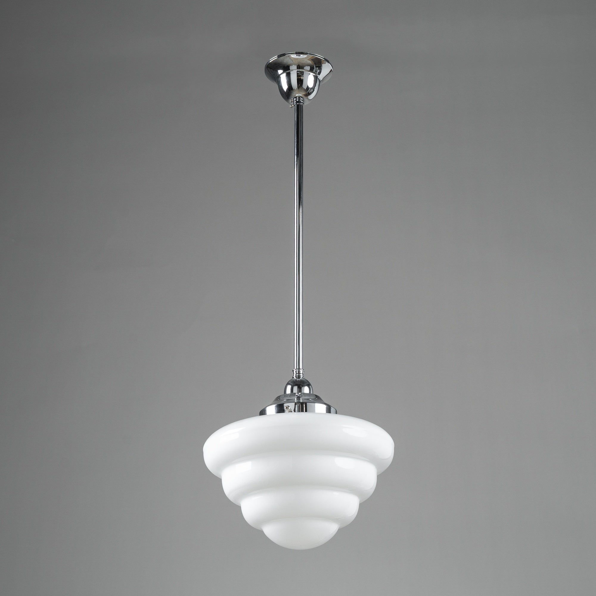 Beehive Opal Gloss Glass on Rod Set 1/2" 1/2m, Chrome