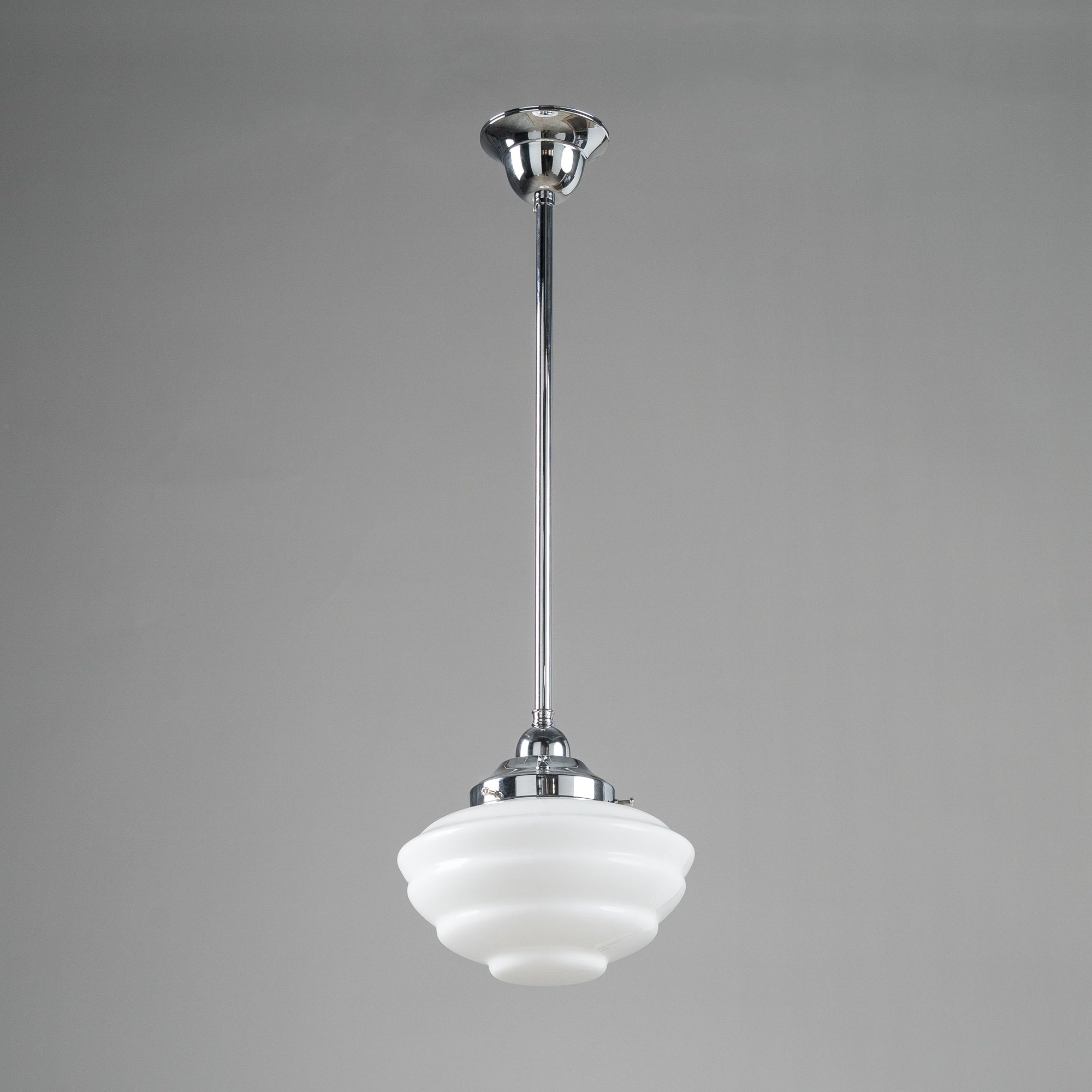Cannes Opal Gloss Glass on Rod Set 1/2" 1/2m, Chrome