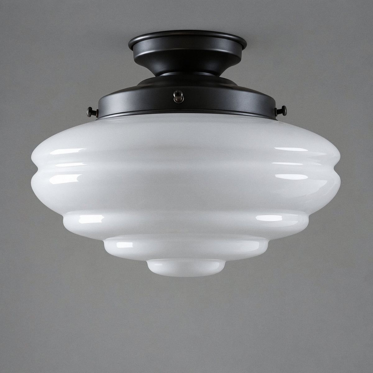 Chateau Opal Gloss Glass Batten Fix, Patina