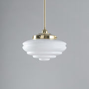 Chateau Opal Gloss Glass on Rod Set 1/2" 1/2m, Polished Brass
