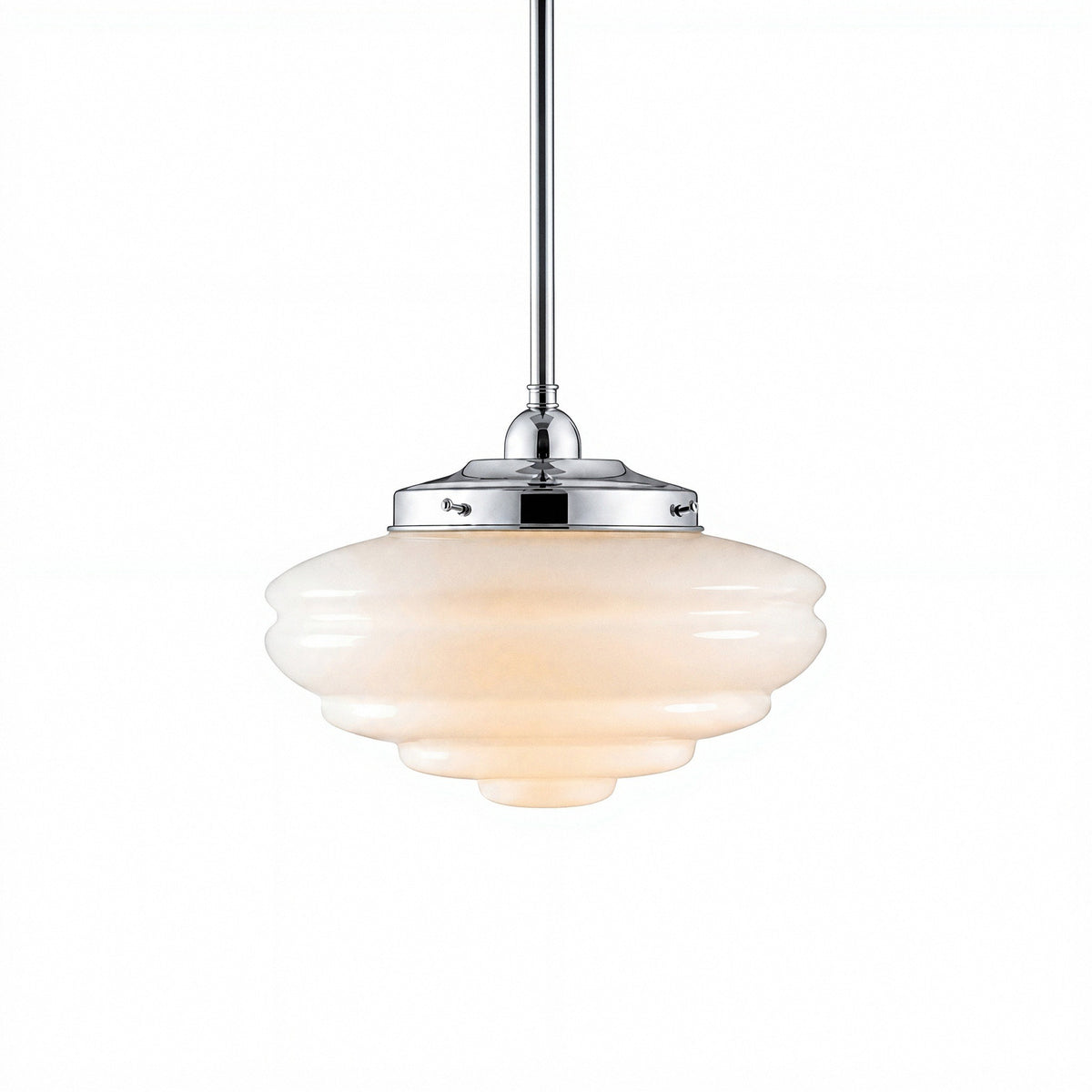 Chateau Opal Gloss Glass on Rod Set 1/2" 1/2m, Chrome