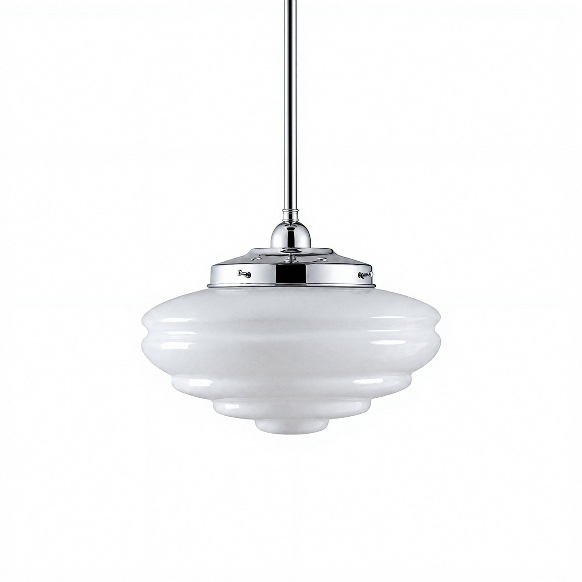 Chateau Opal Gloss Glass on Rod Set 1/2" 1/2m, Chrome