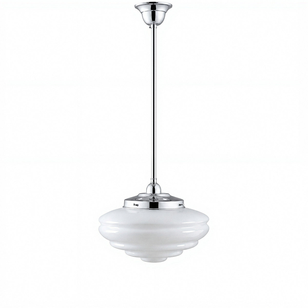 Chateau Opal Gloss Glass on Rod Set 1/2" 1/2m, Chrome