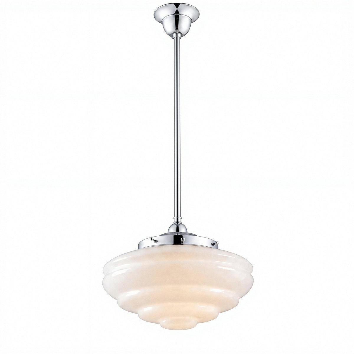 Chateau Opal Gloss Glass on Rod Set 1/2" 1/2m, Chrome