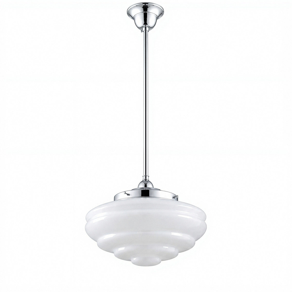 Chateau Opal Gloss Glass on Rod Set 1/2" 1/2m, Chrome