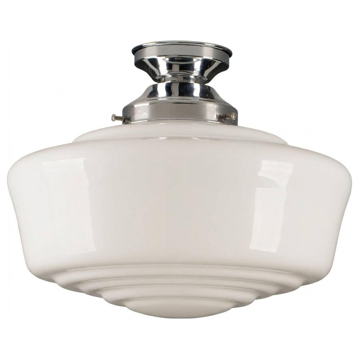 Moulins Opal Gloss Glass Batten Fix, Chrome