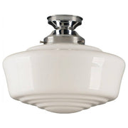 Moulins Opal Gloss Glass Batten Fix, Chrome