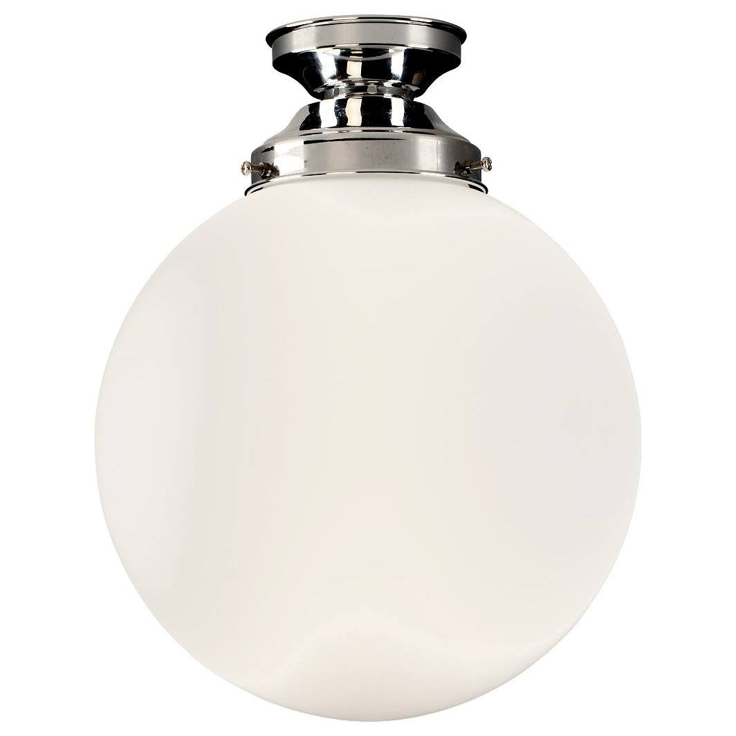 Sphere 10" Opal Matte Glass Batten Fix, Chrome