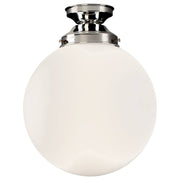Sphere 10" Opal Matte Glass Batten Fix, Chrome
