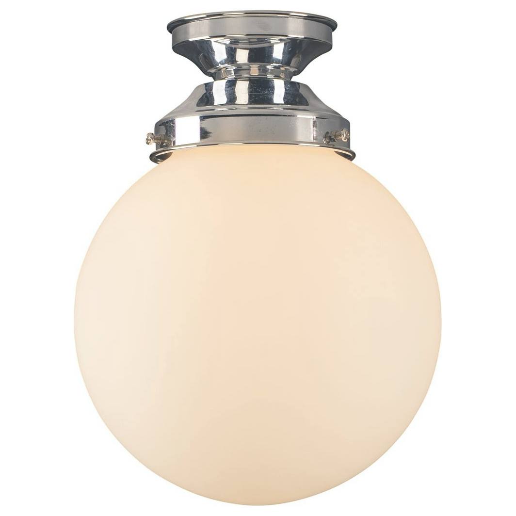 Sphere 8" Opal Matte Glass Batten Fix, Chrome