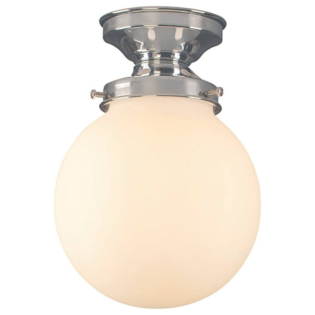 Sphere 6" Opal Matte Glass Batten Fix, Chrome