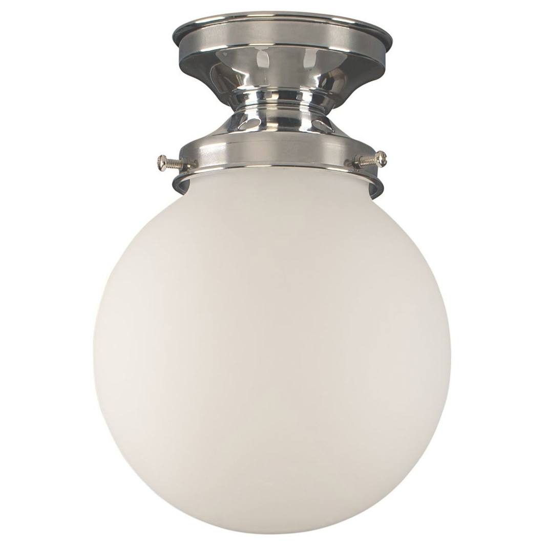 Sphere 6" Opal Matte Glass Batten Fix, Chrome