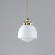 Domec Opal Gloss Glass on Rod Set 1/2'' x 1/2m, Polished Brass