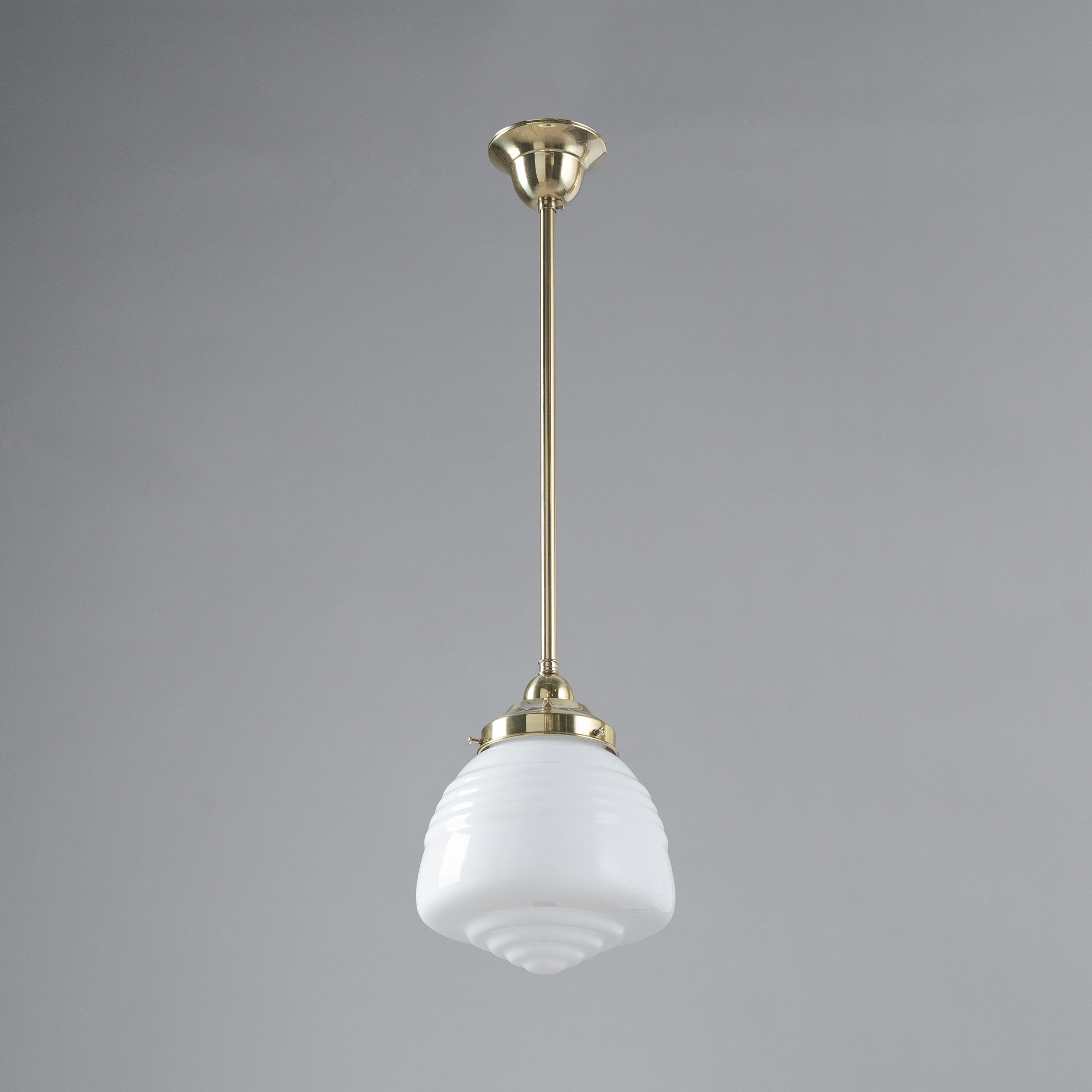 Domec Opal Gloss Glass on Rod Set 1/2'' x 1/2m, Polished Brass