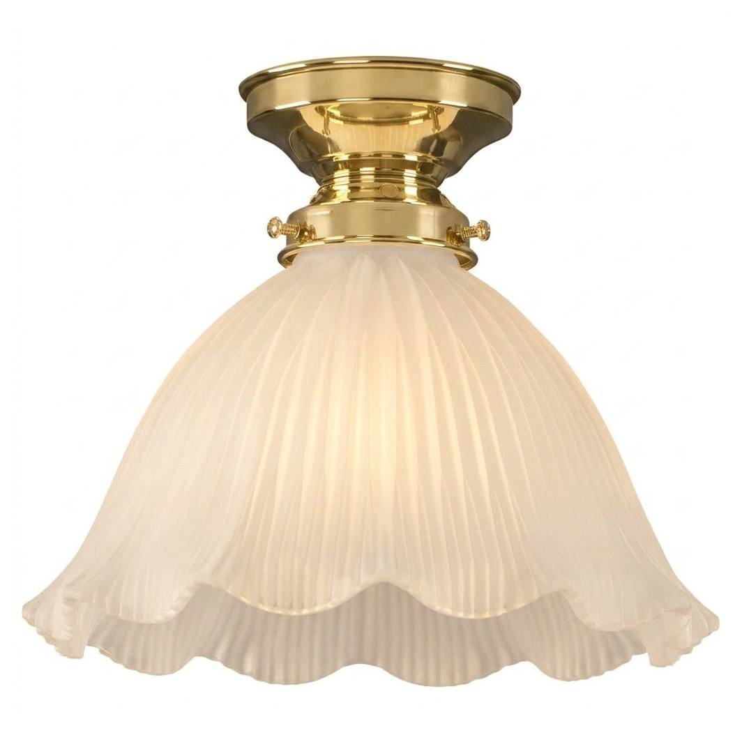 8044 Hallophane 9'' Frost Batten Fix - Polished Brass