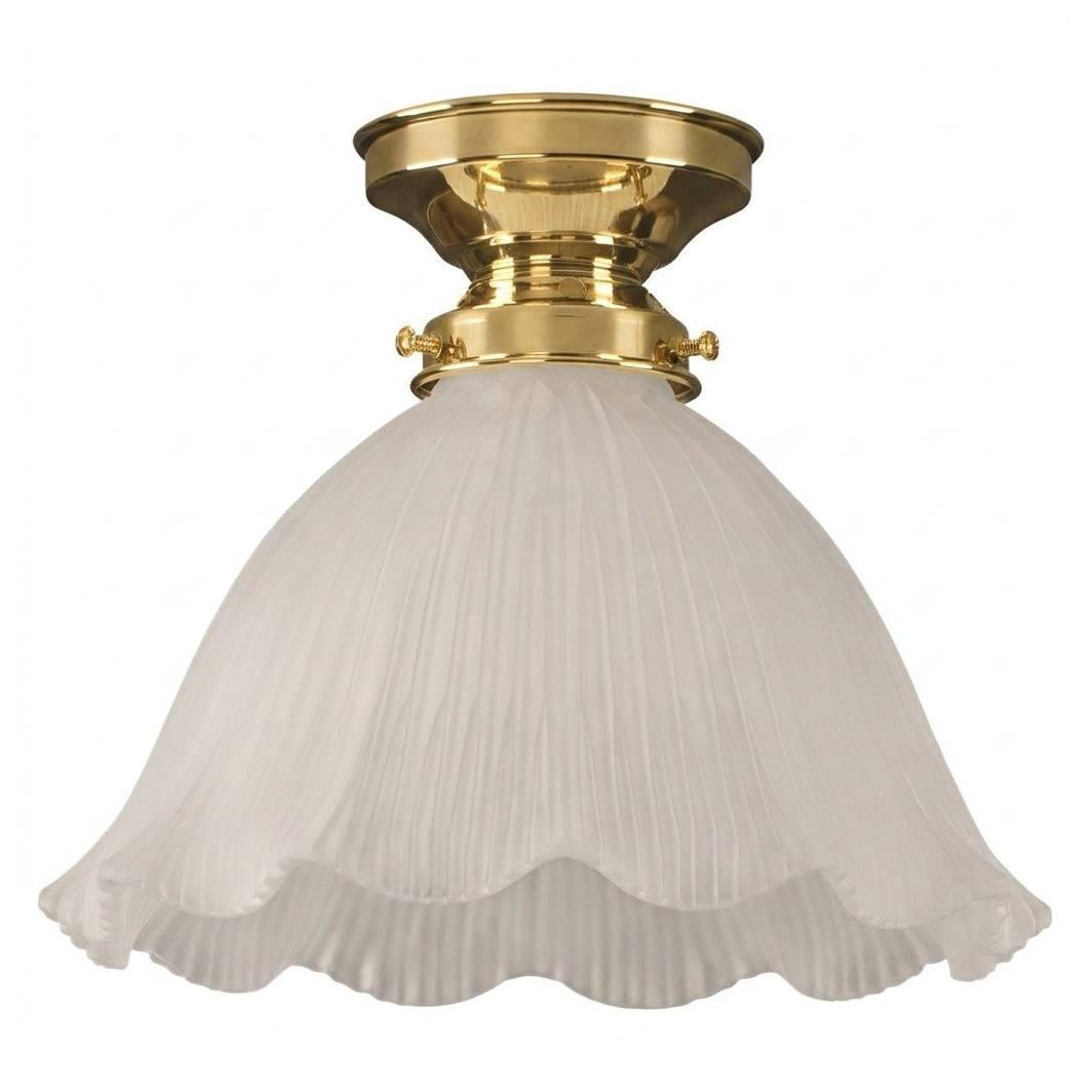 8044 Hallophane 9'' Frost Batten Fix - Polished Brass