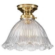 8044 Hallophane 9'' Clear Glass Batten Fix - Polished Brass