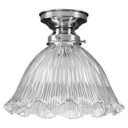 8044 Hallophane 9'' Clear Glass Batten Fix - Chrome