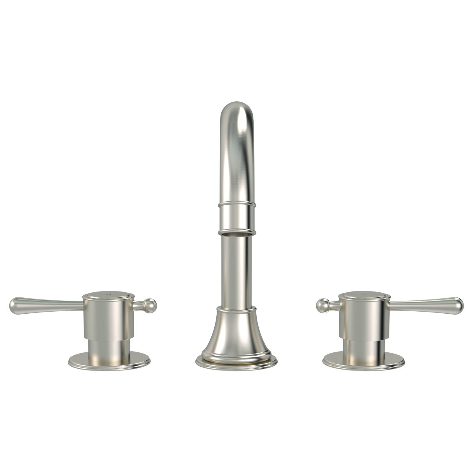 Harrington Three Hole Basin Set with Lever Handle, Brushed Nickel