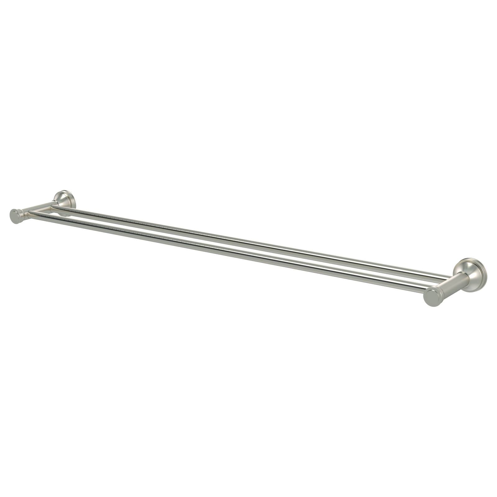 Harrington Double Towel Rail, Brushed Nickel