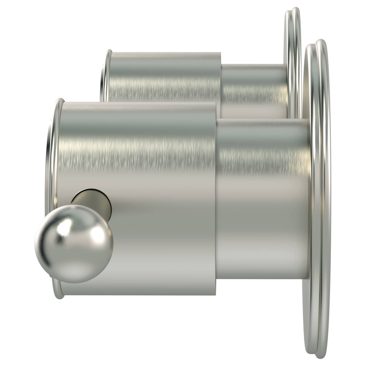 Harrington Wall Tap Set with Lever Handle, Brushed Nickel