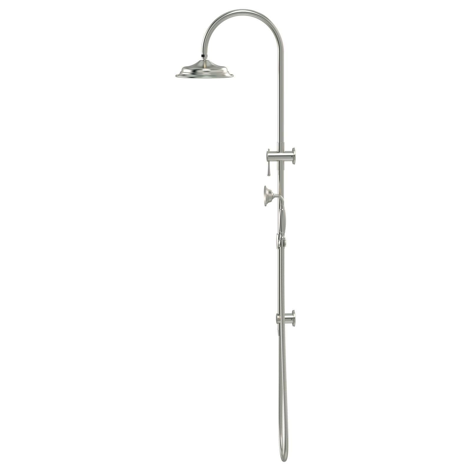Harrington Shower Rail Set, Brushed Nickel