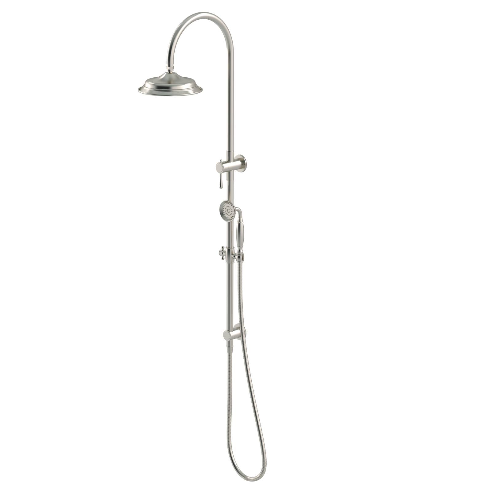 Harrington Shower Rail Set, Brushed Nickel