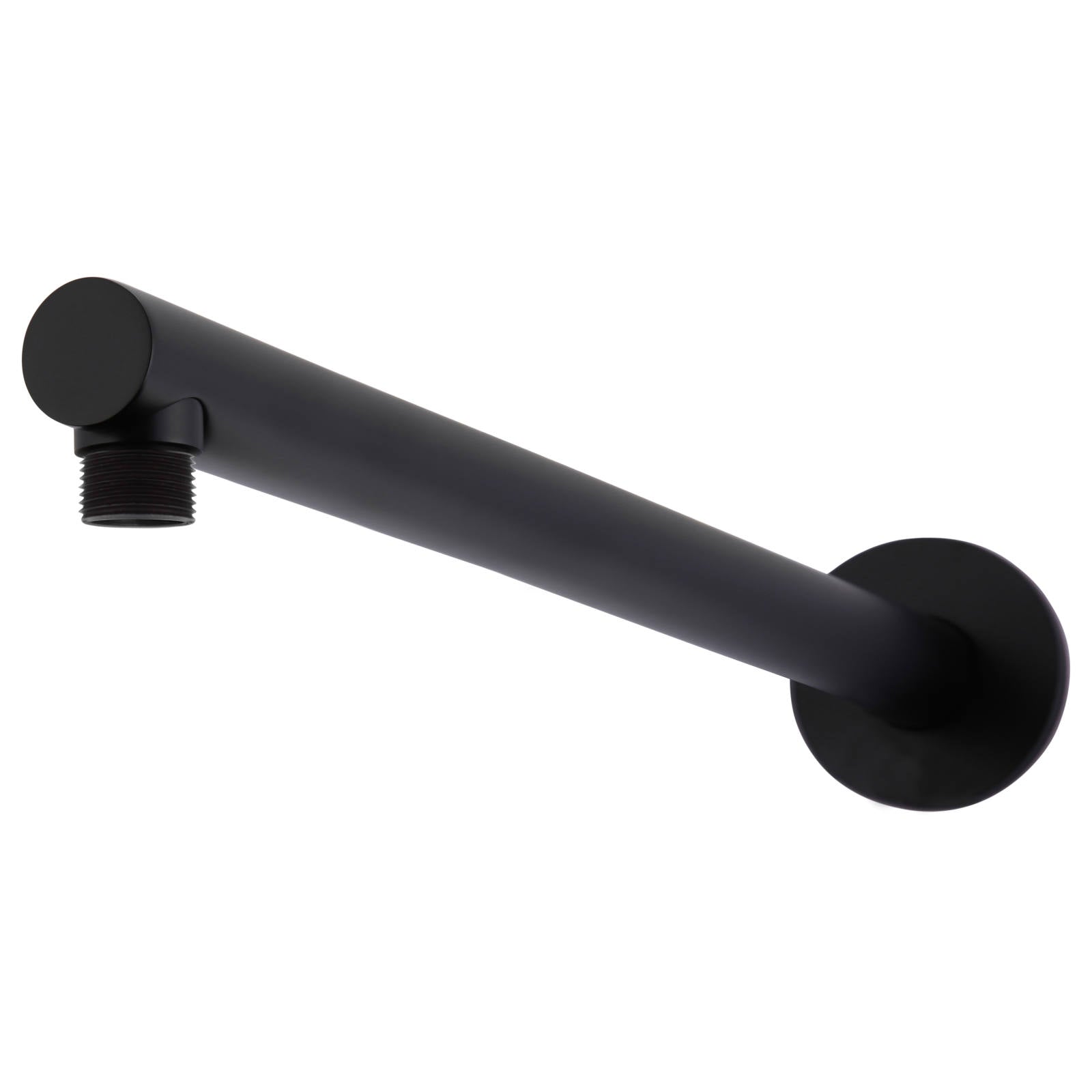 Round Wall Shower Arm, 400mm, Matte Black
