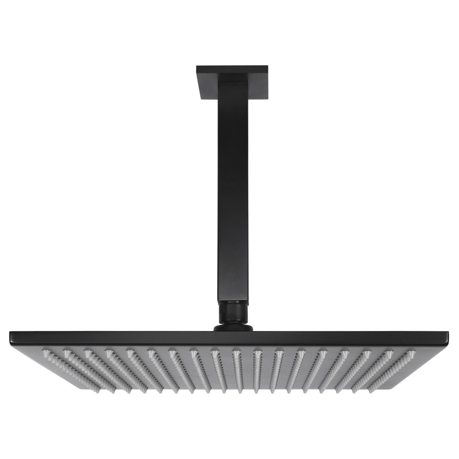 30cm Square Ceiling Mounted Shower, Matte Black