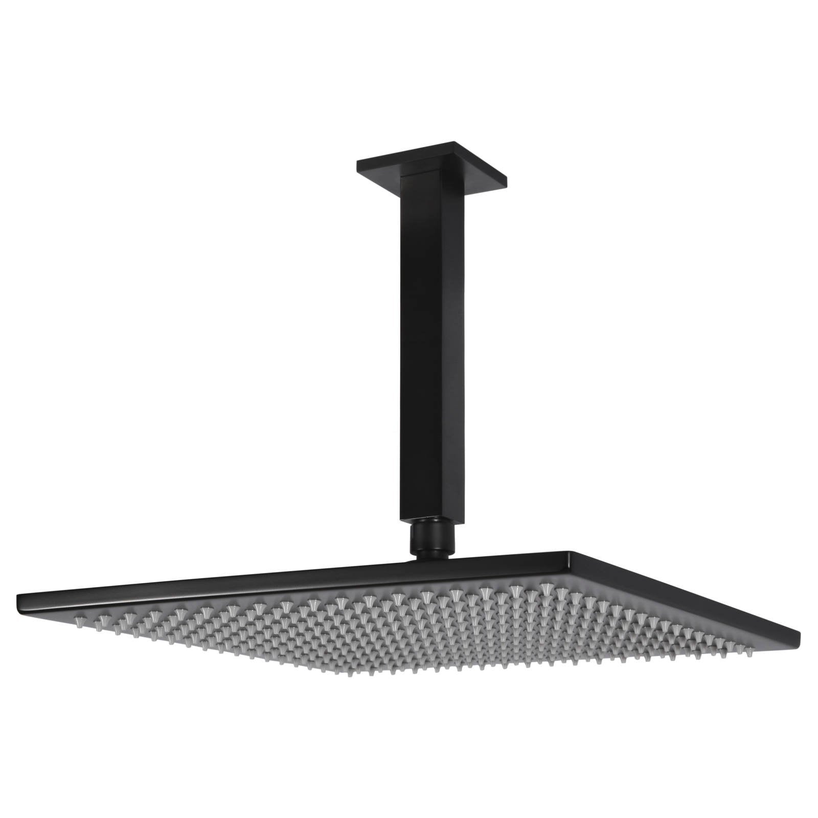 30cm Square Ceiling Mounted Shower, Matte Black
