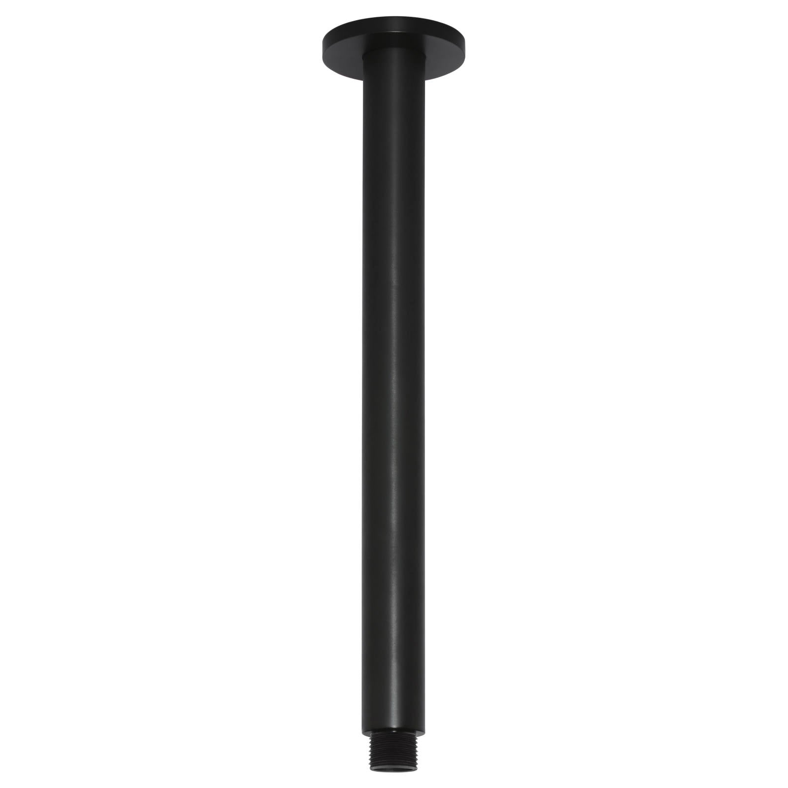 Round Ceiling Shower Arm, 300mm, Matte Black