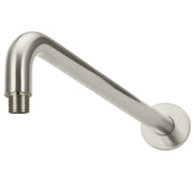 Round Wall Shower Curved Arm, 400mm, PVD Brushed Nickel