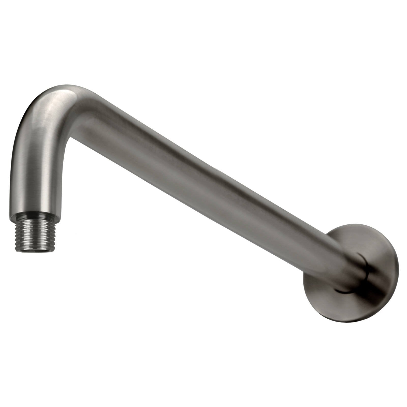 Round Wall Shower Curved Arm, 400mm, Shadow