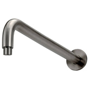 Round Wall Shower Curved Arm, 400mm, Shadow