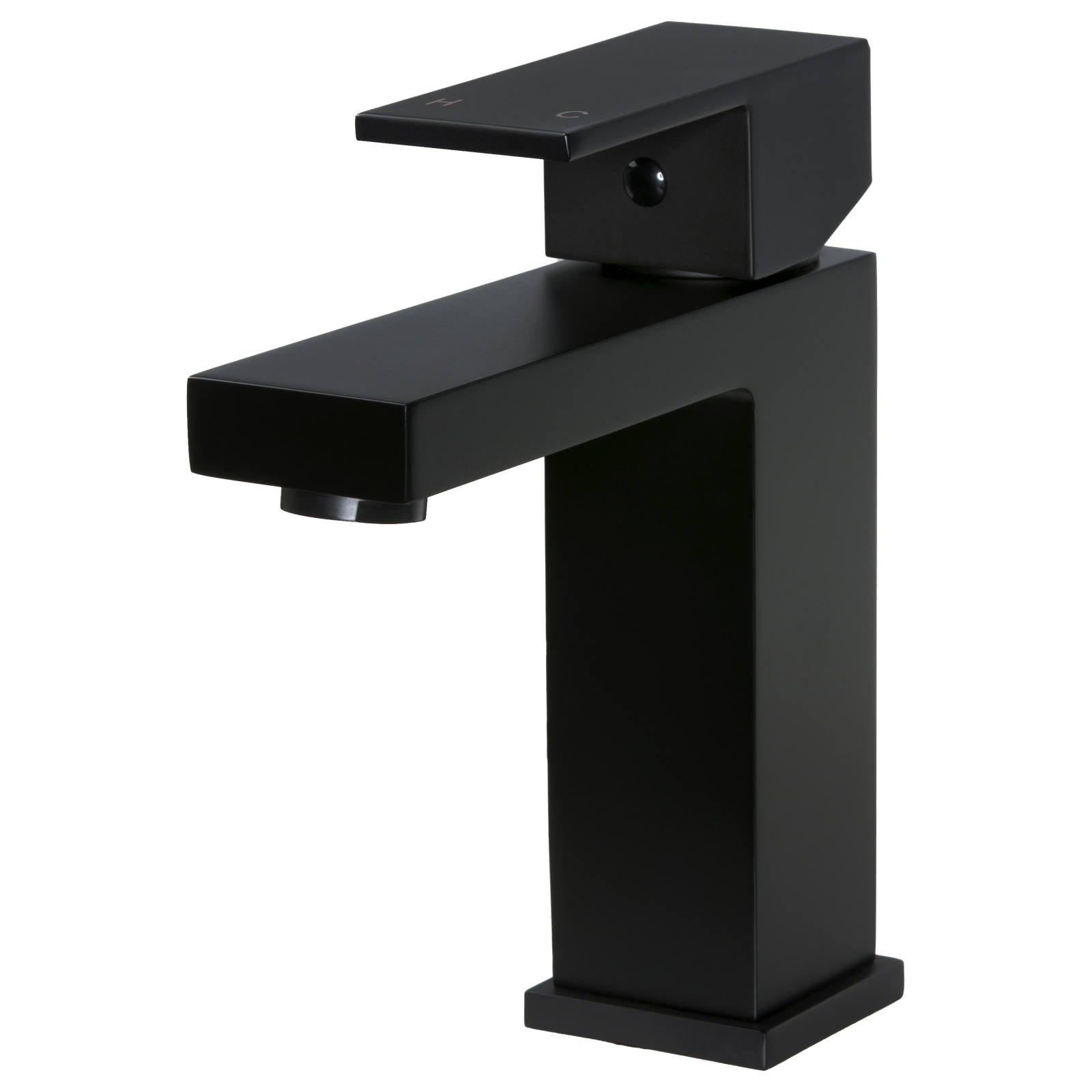 Square Basin Mixer, Matte Black