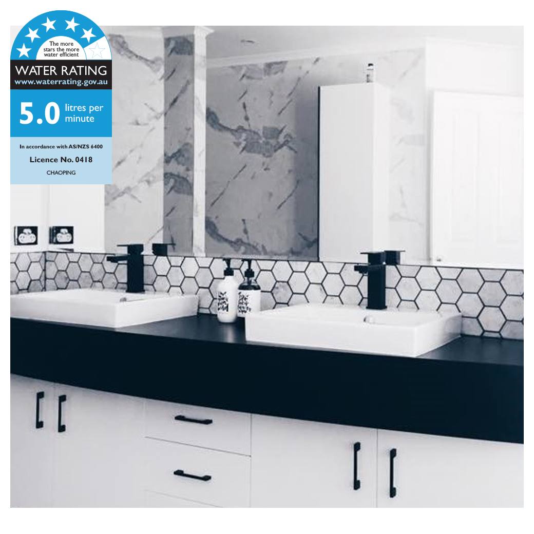 Square Basin Mixer, Matte Black