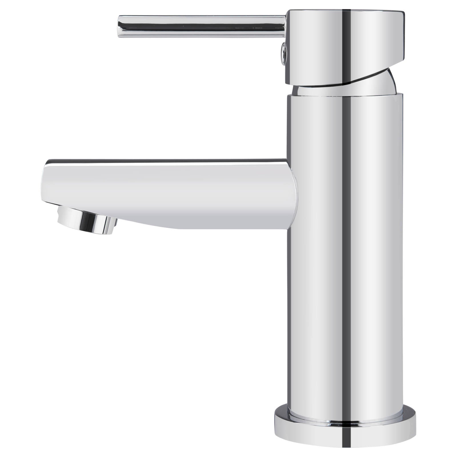 Round Basin Mixer, Polished Chrome