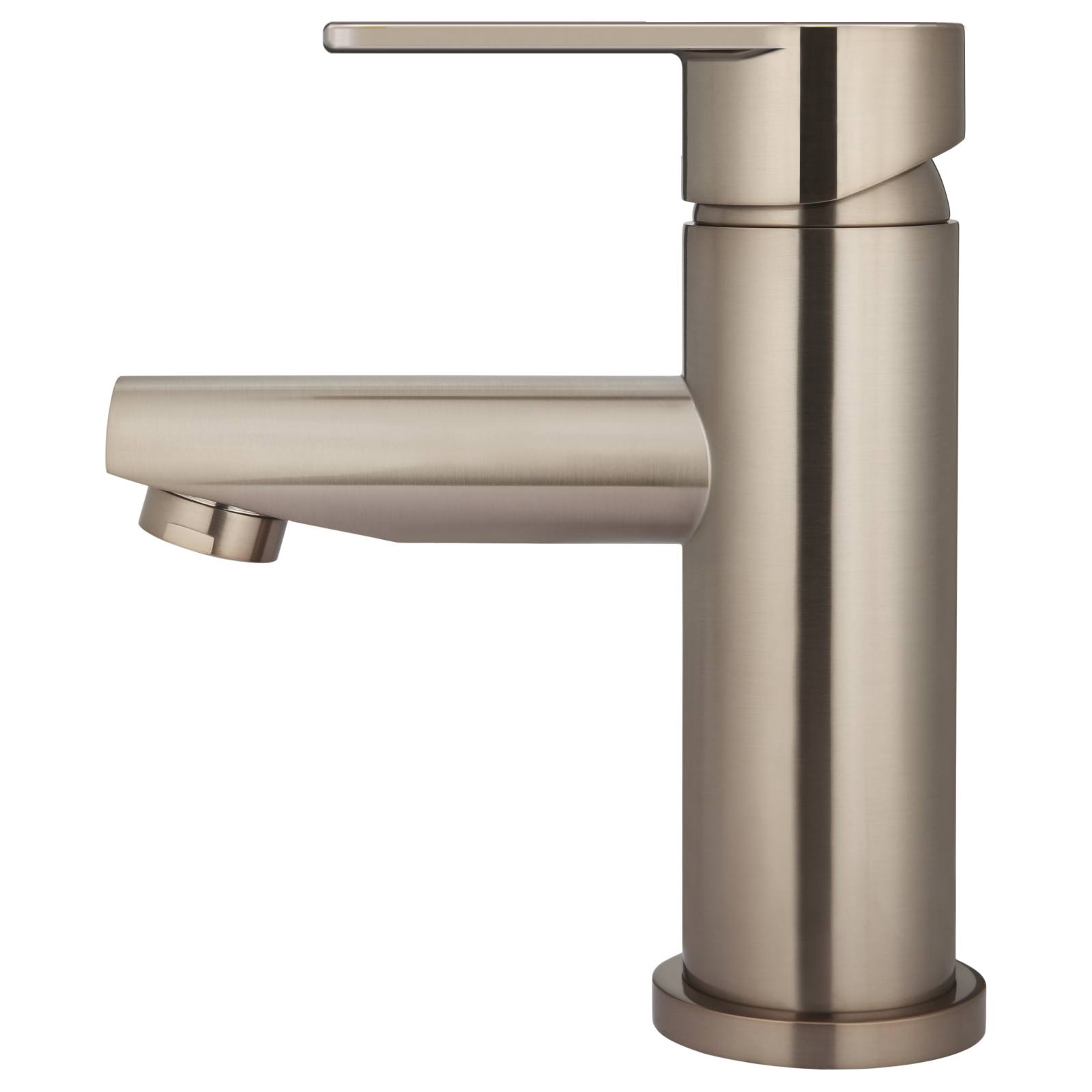 Round Paddle Basin Mixer, Champagne