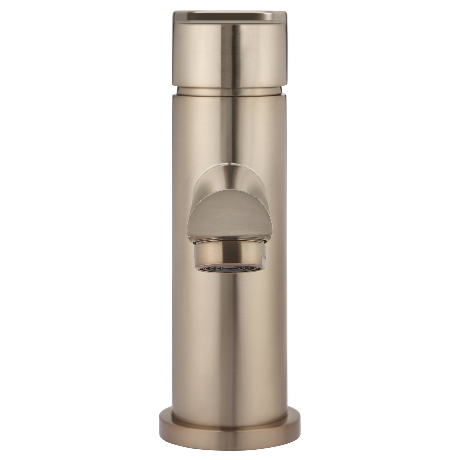 Round Paddle Basin Mixer, Champagne