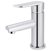 Round Paddle Basin Mixer, Polished Chrome