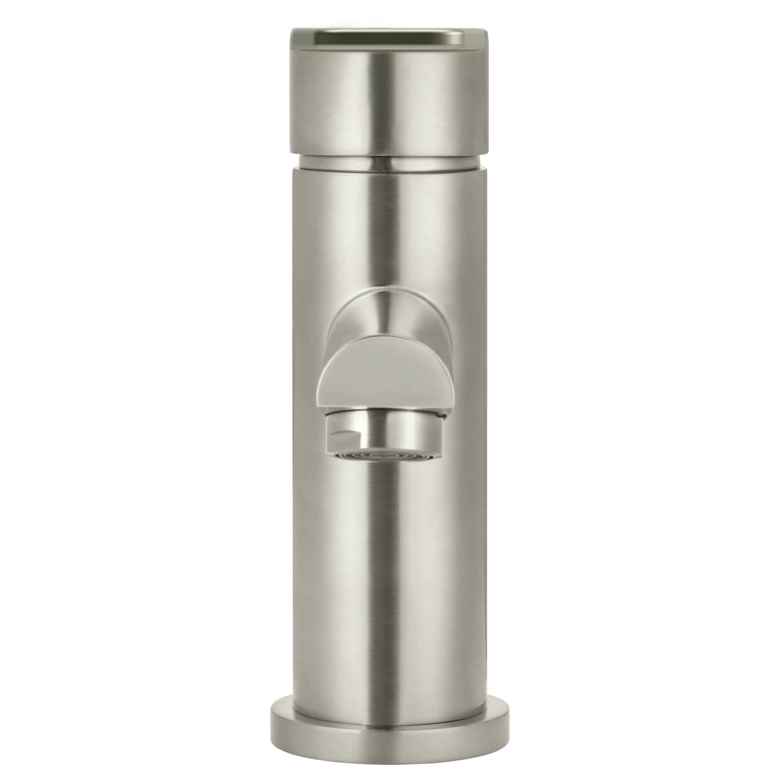 Round Paddle Basin Mixer, PVD Brushed Nickel