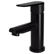 Round Paddle Basin Mixer, Matte Black