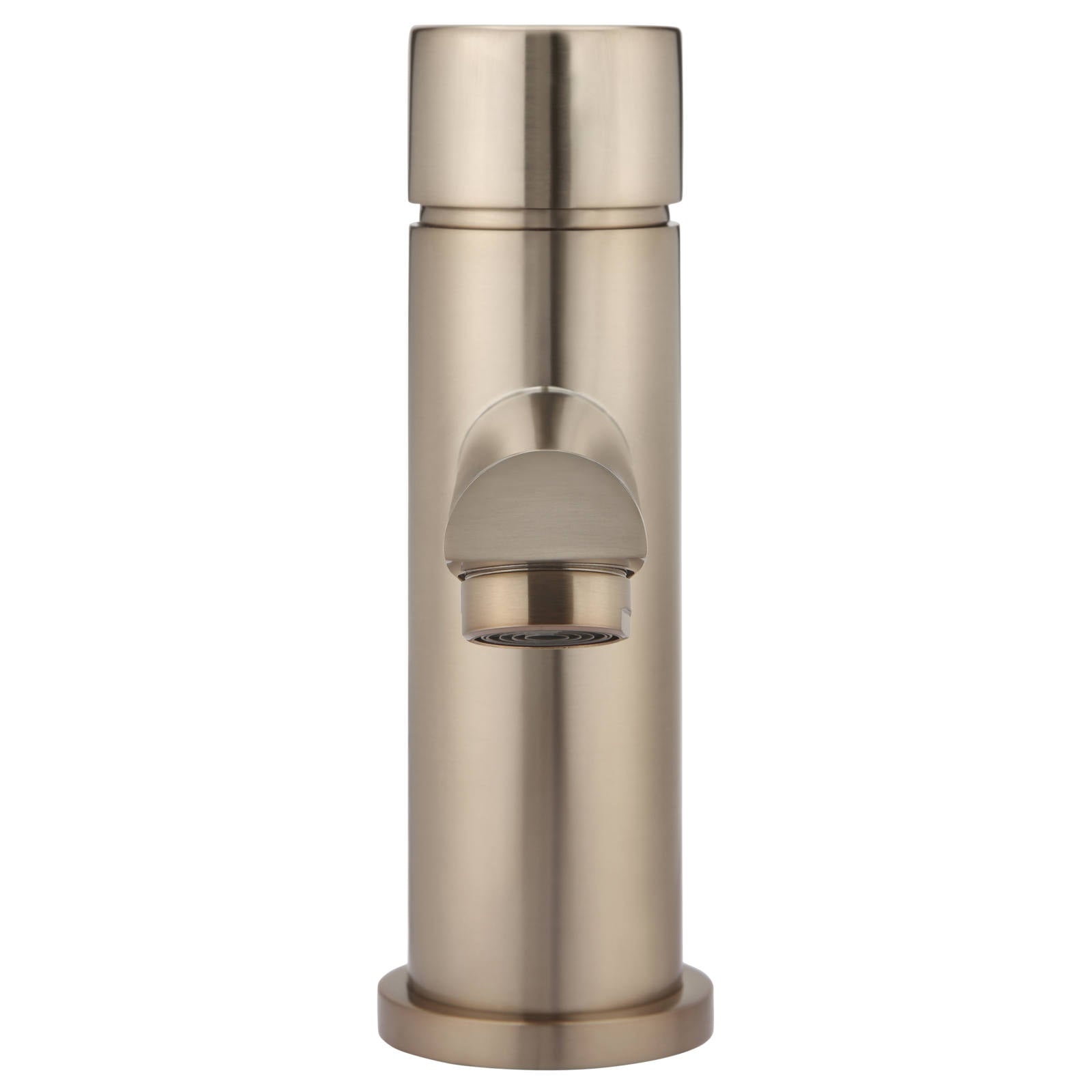 Round Pinless Basin Mixer, Champagne