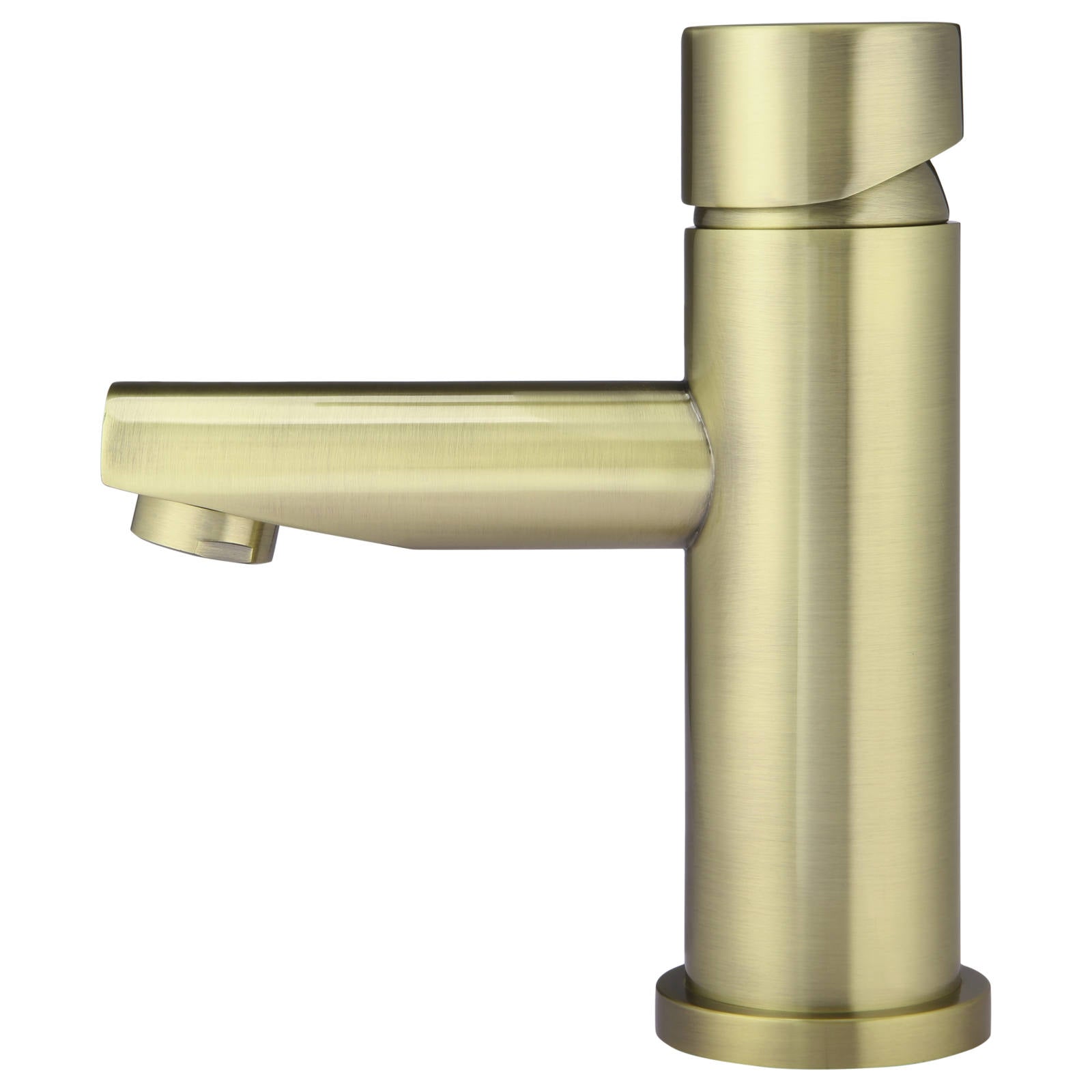 Round Pinless Basin Mixer, PVD Tiger Bronze