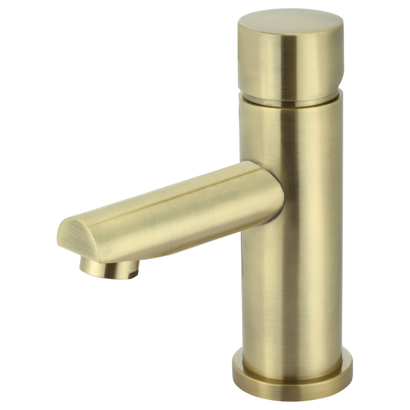 Round Pinless Basin Mixer, PVD Tiger Bronze