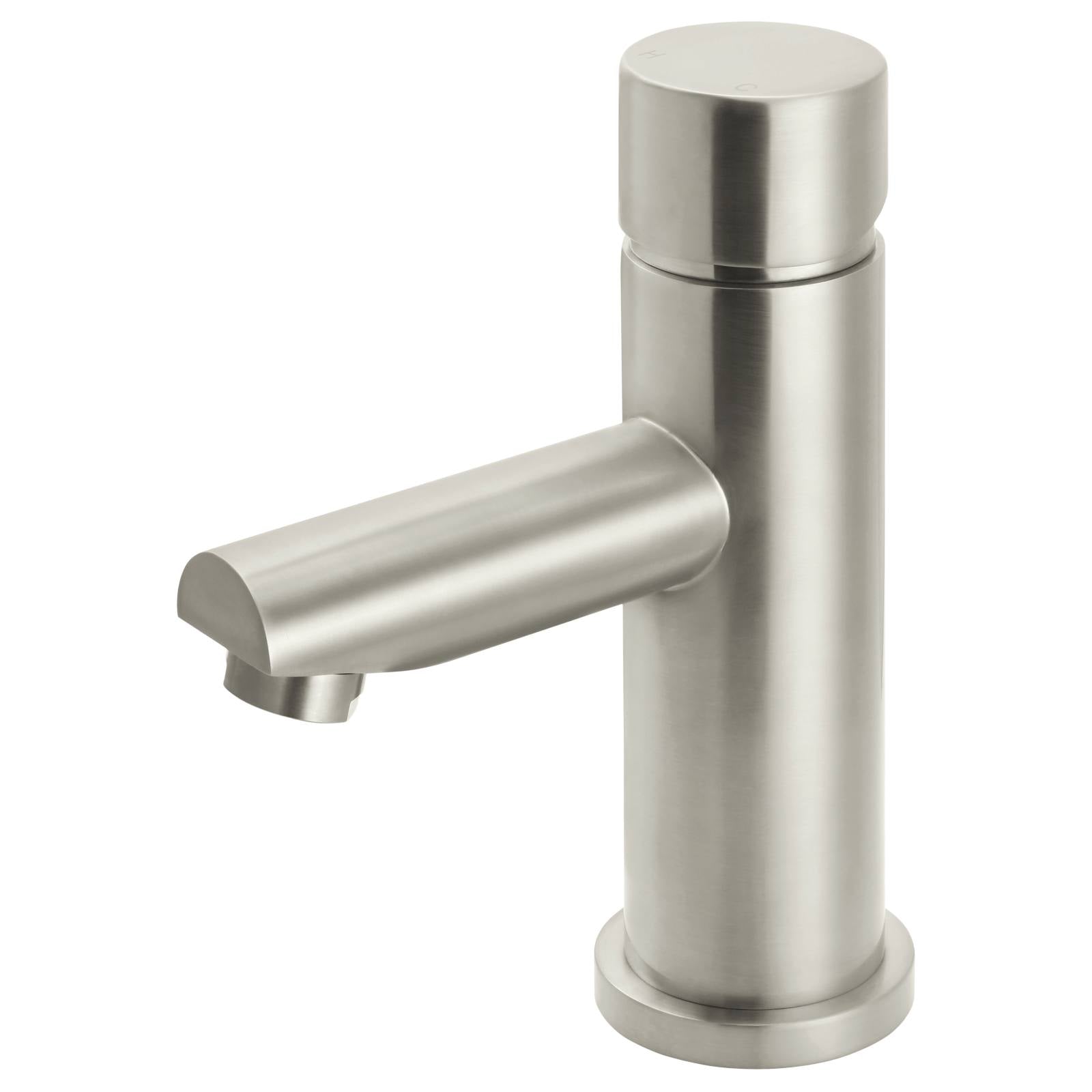 Round Pinless Basin Mixer, PVD Brushed Nickel